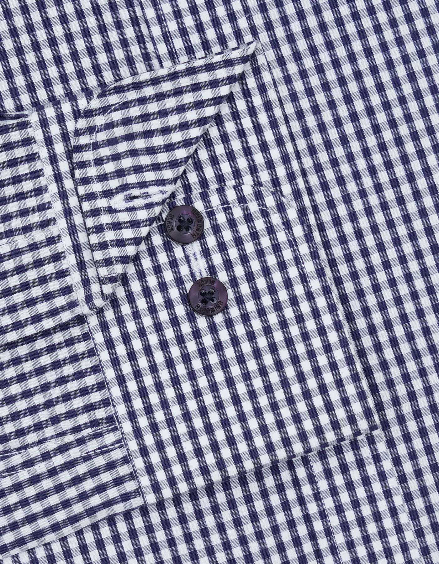 Check White/Navy Tailored Smart Fit Shirt FS2729-1SF-15.5
