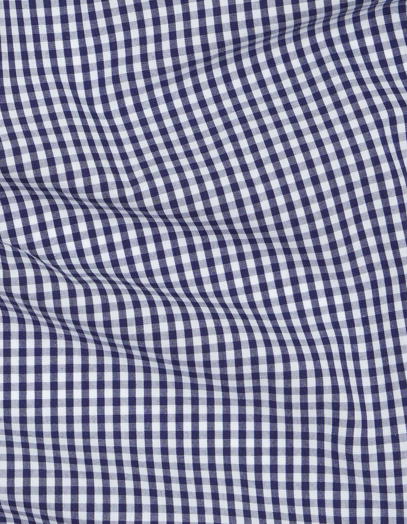 Check White/Navy Tailored Smart Fit Shirt FS2729-1SF-16