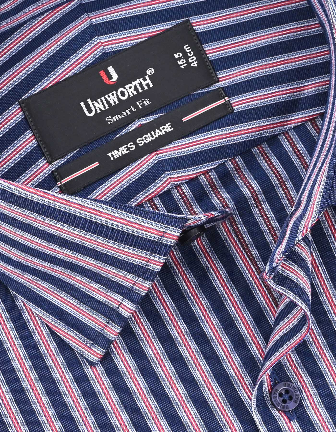 Stripe Navy Tailored Smart Fit Shirt FS2731SH-15