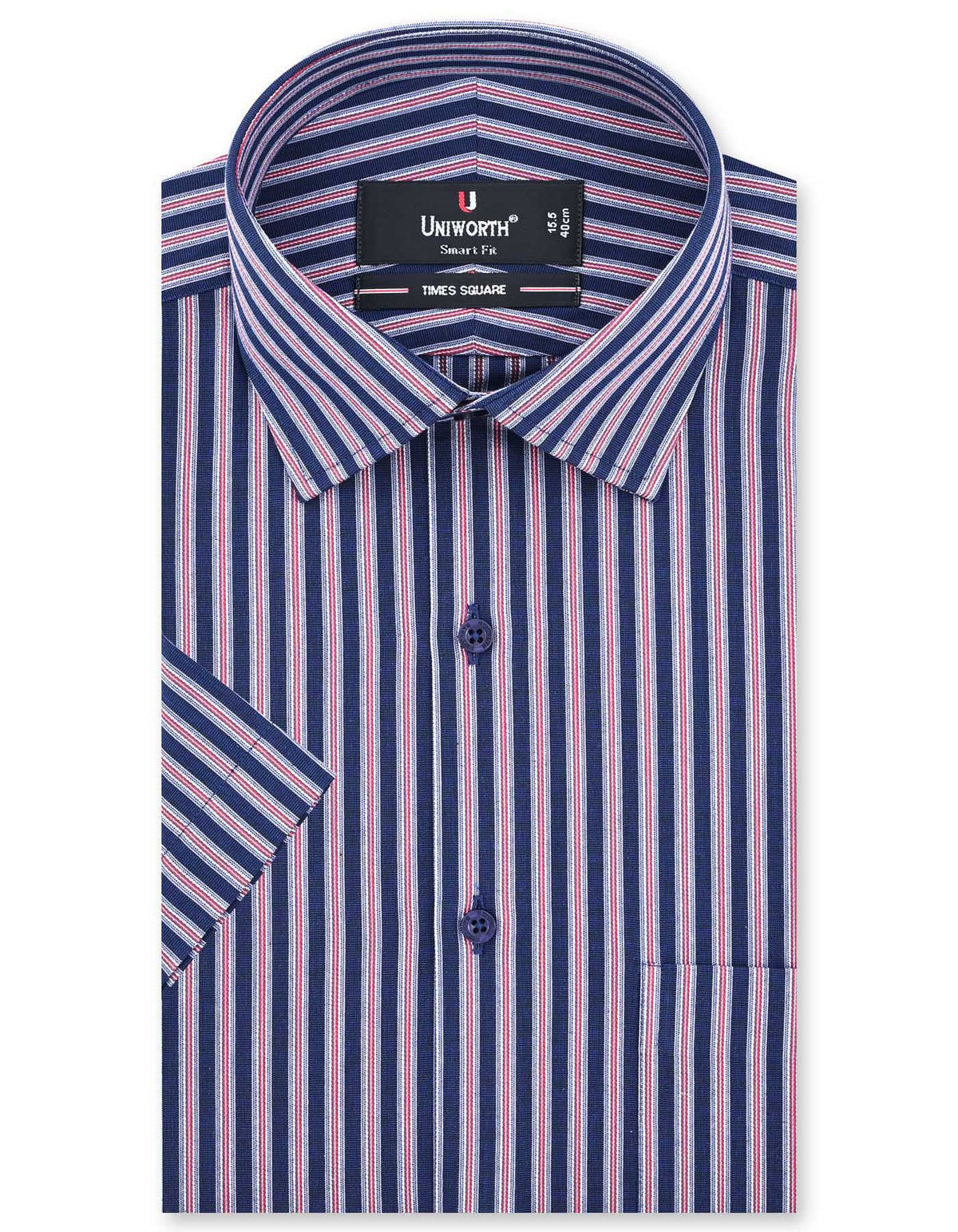 Stripe Navy Tailored Smart Fit Shirt FS2731SH-14.5