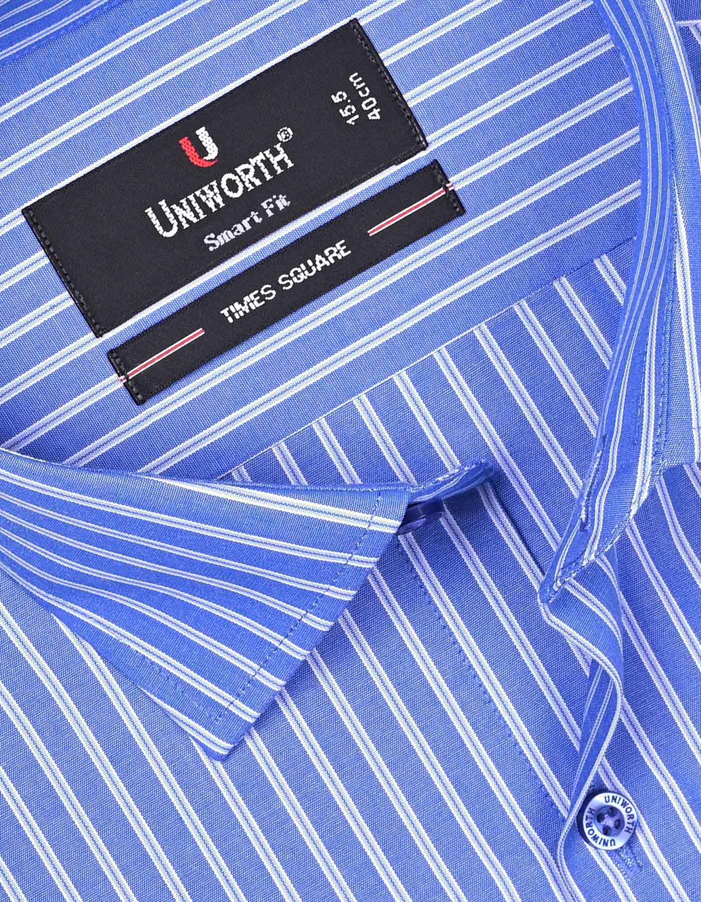 Stripe Blue Tailored Smart Fit Shirt FS2732SF-15