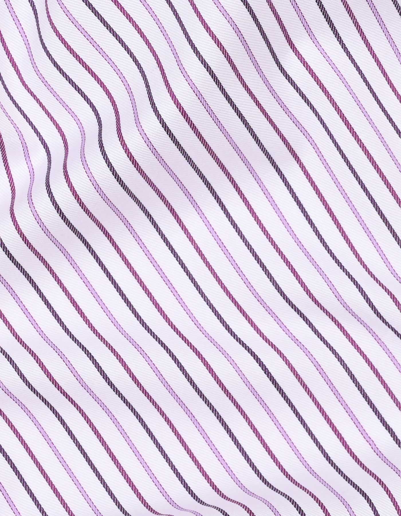 Stripe White/Purple Classic Fit Shirt FS2733RF-16