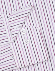 Stripe White/Purple Tailored Smart Fit Shirt FS2733SF-15.5
