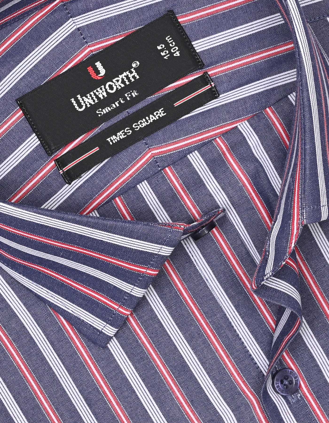 Stripe Navy Tailored Smart Fit Shirt FS2735SH-15
