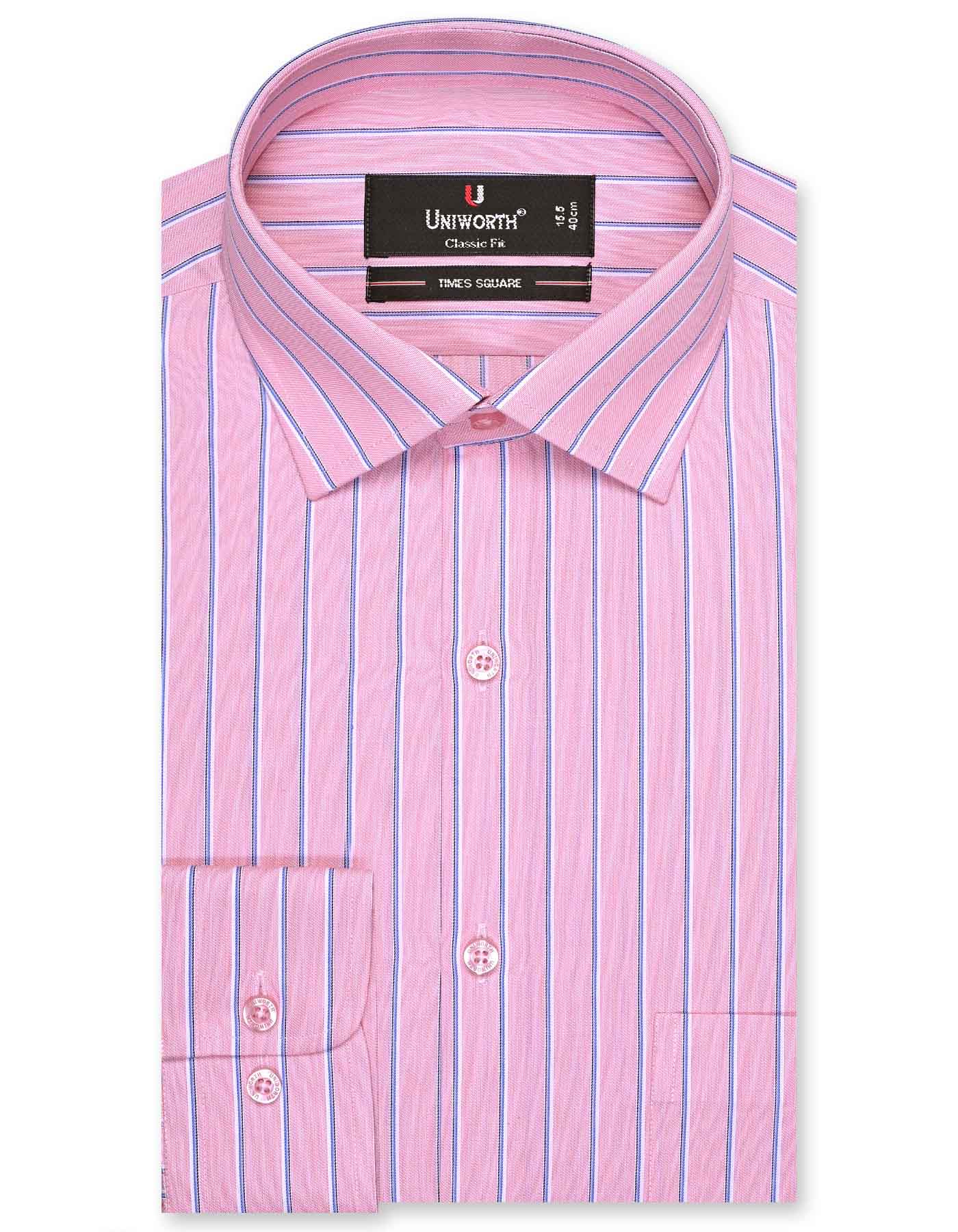 Stripe L Pink Classic Fit Shirt FS2737-2RF-14.5