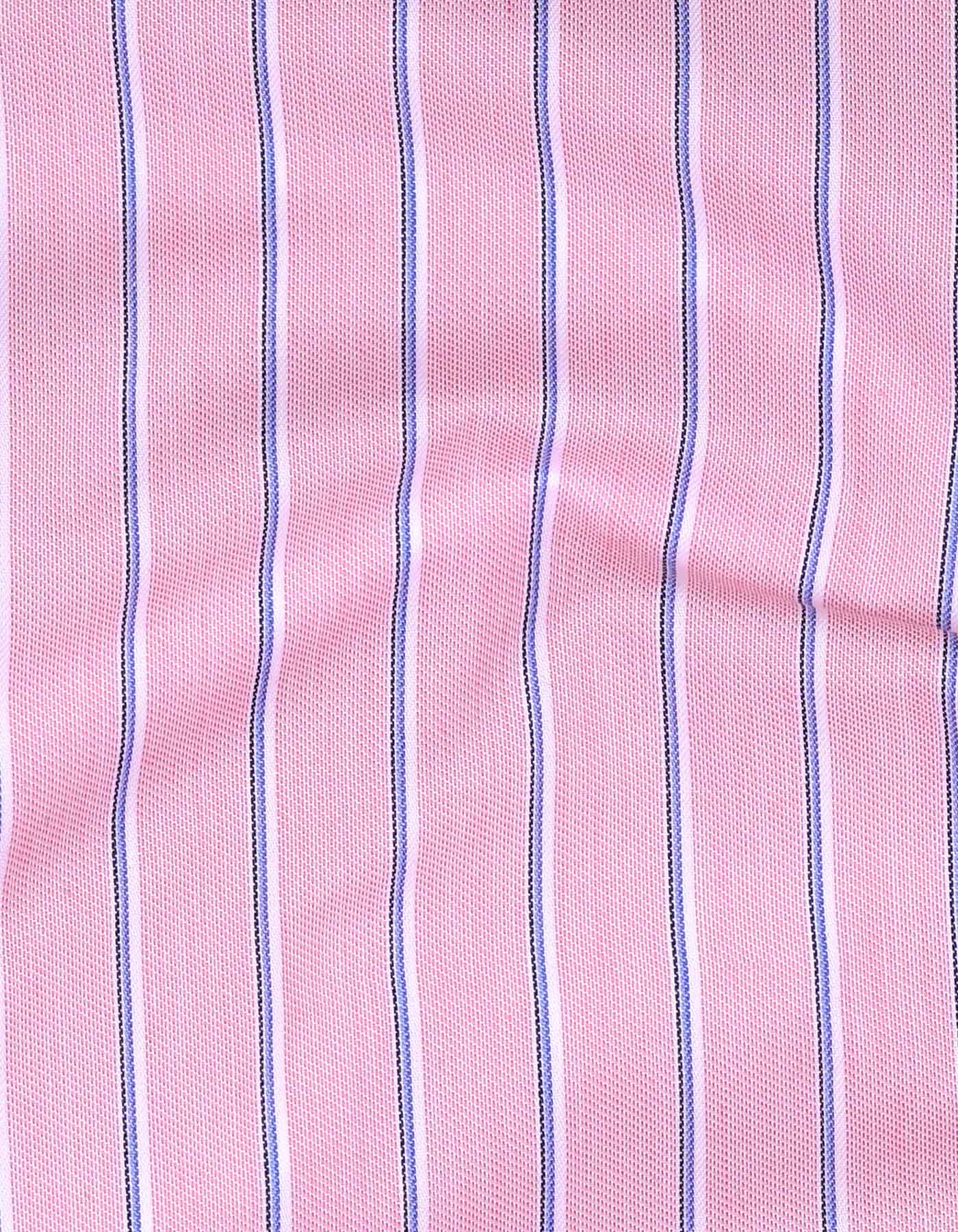 Stripe L Pink Tailored Smart Fit Shirt FS2737-2SF-16