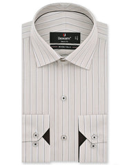 Stripe Beige Tailored Smart Fit Shirt FS2738-2SF-14.5