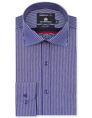 Stripe Navy Tailored Smart Fit Shirt FS2738SF-14.5