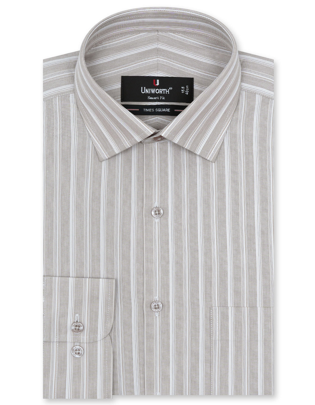Stripe Beige Smart Fit Shirt FS2740-3SF-14.5