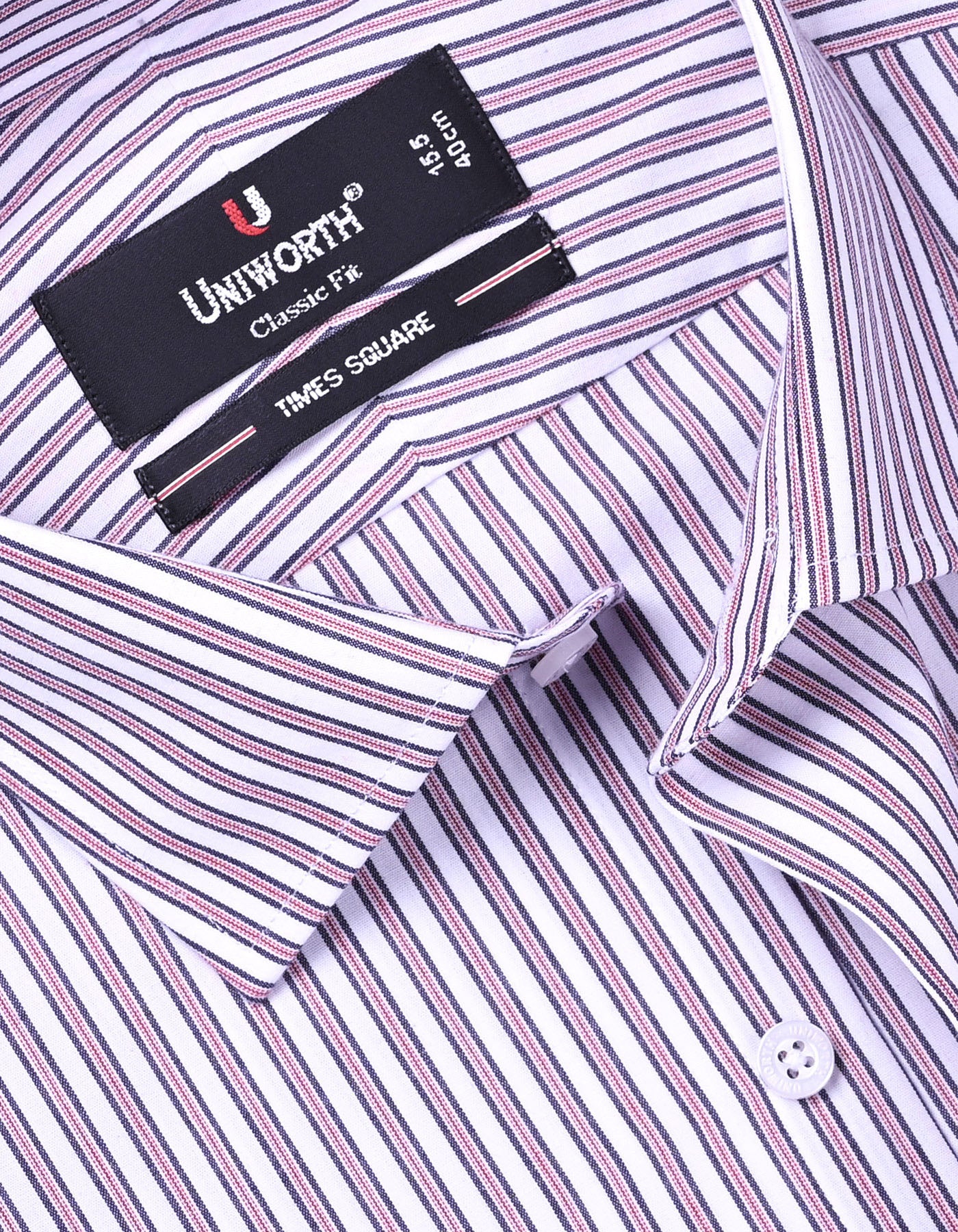 Stripe Navy Classic Fit Shirt FS2743-1RF-15