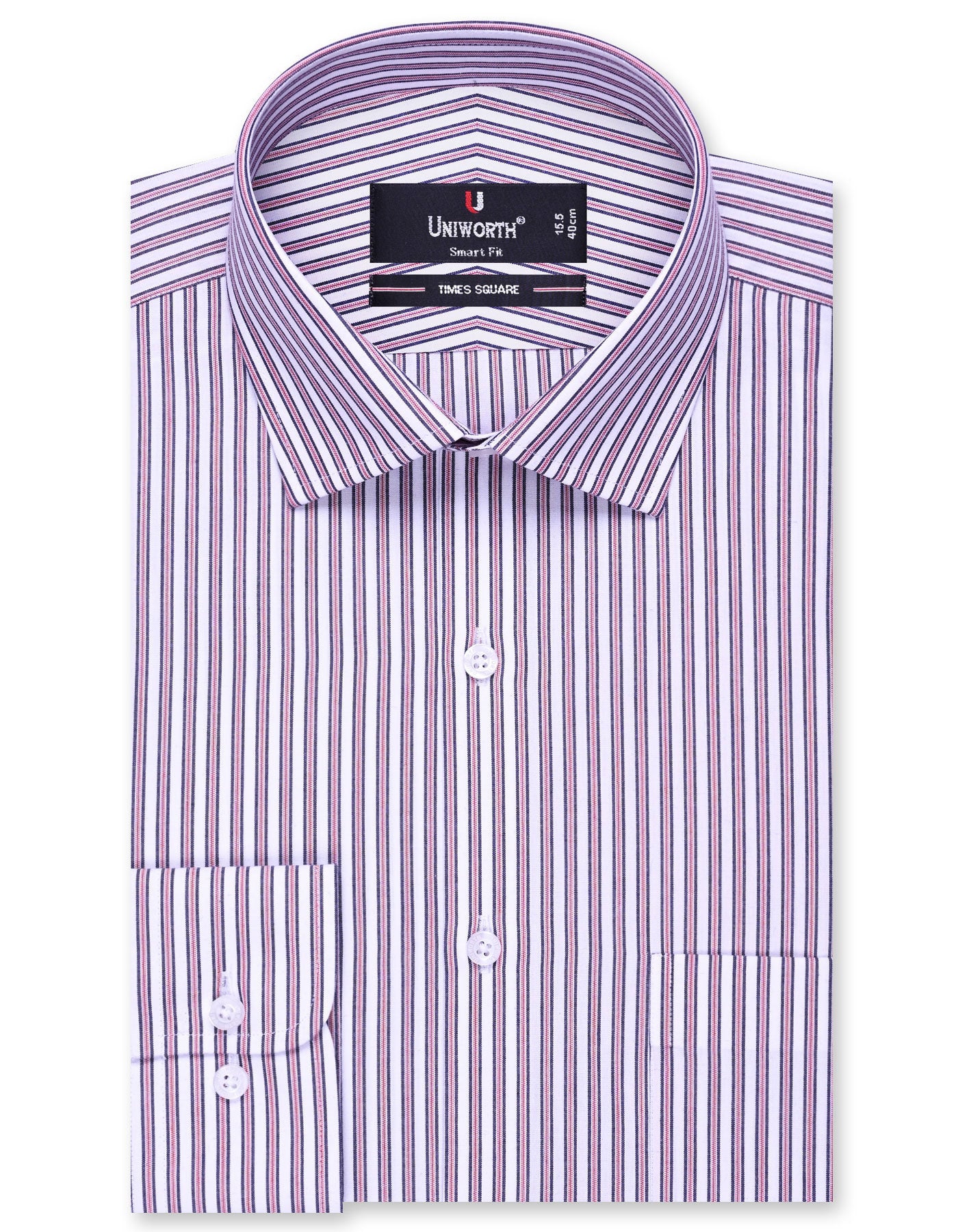 Stripe Navy Tailored Smart Fit Shirt FS2743-1SF-14.5