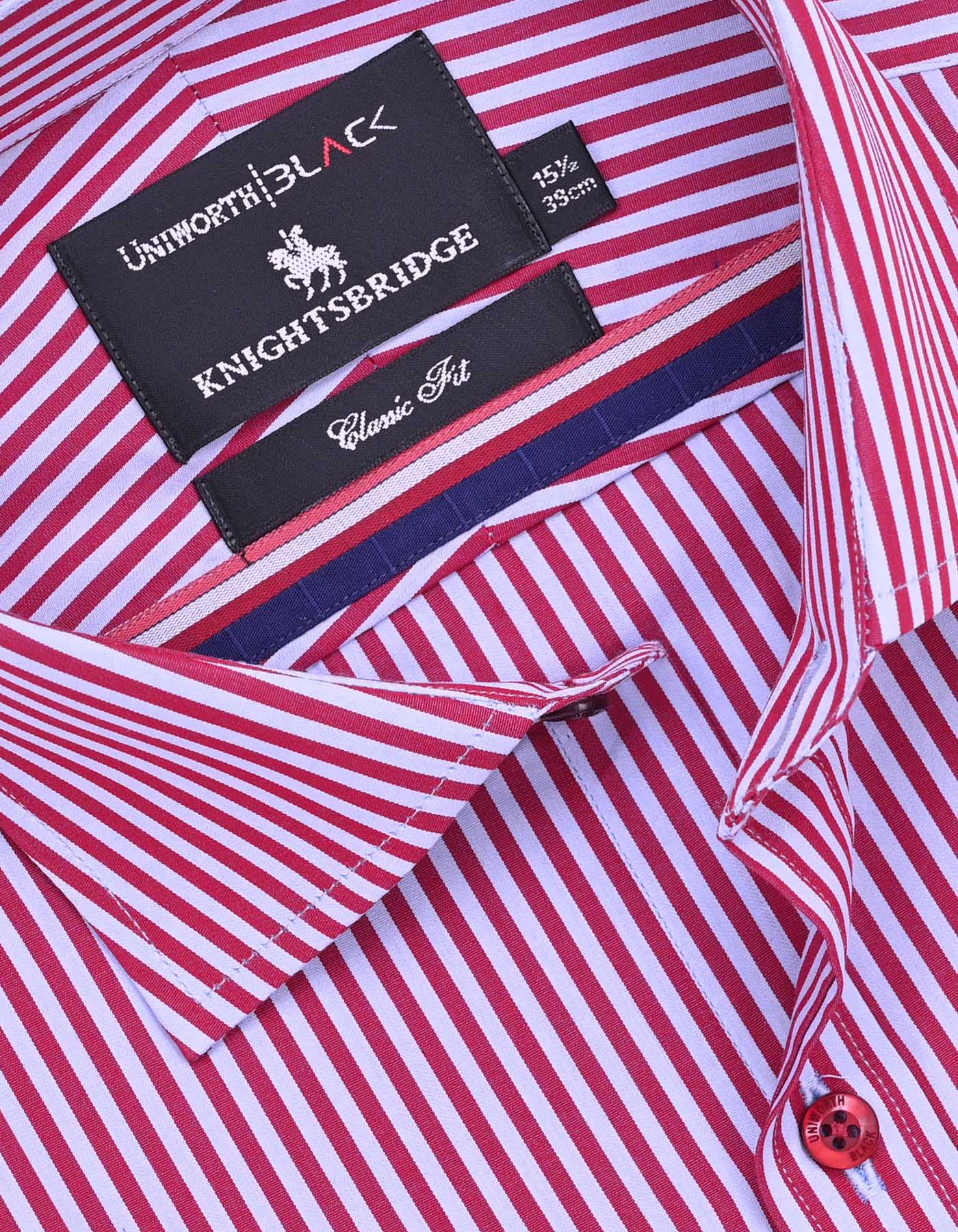 Stripe Maroon/Sky Classic Fit Shirt FS2744-1RF-15