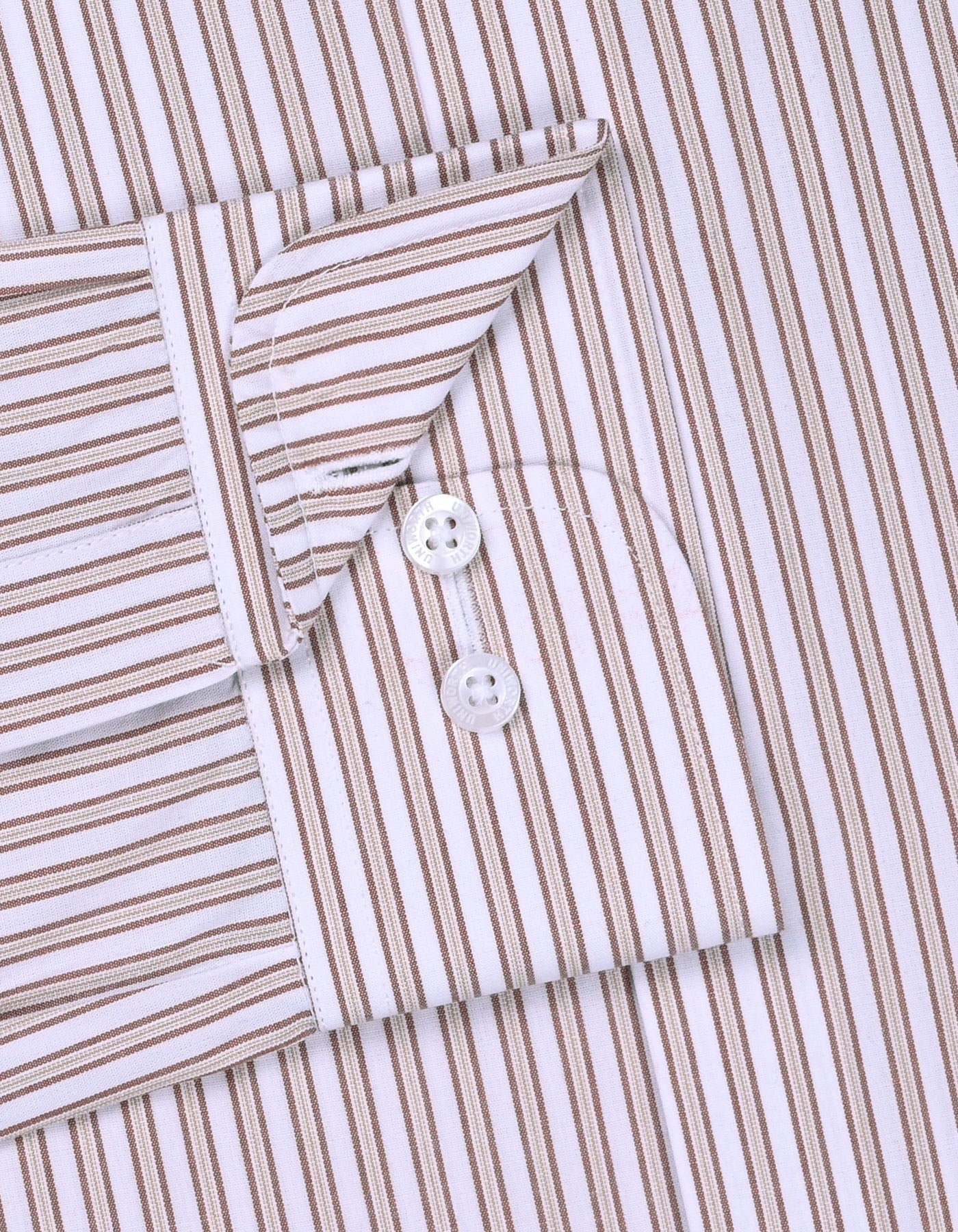 Stripe Brown Classic Fit Shirt FS2744-2RF-15.5