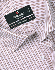 Stripe Brown Classic Fit Shirt FS2744-2RF-15