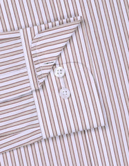 Stripe Brown Tailored Smart Fit Shirt FS2744-2SF-15.5