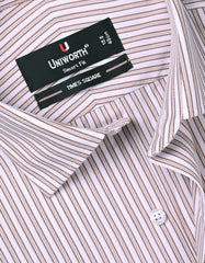 Stripe Brown Tailored Smart Fit Shirt FS2744-2SF-15