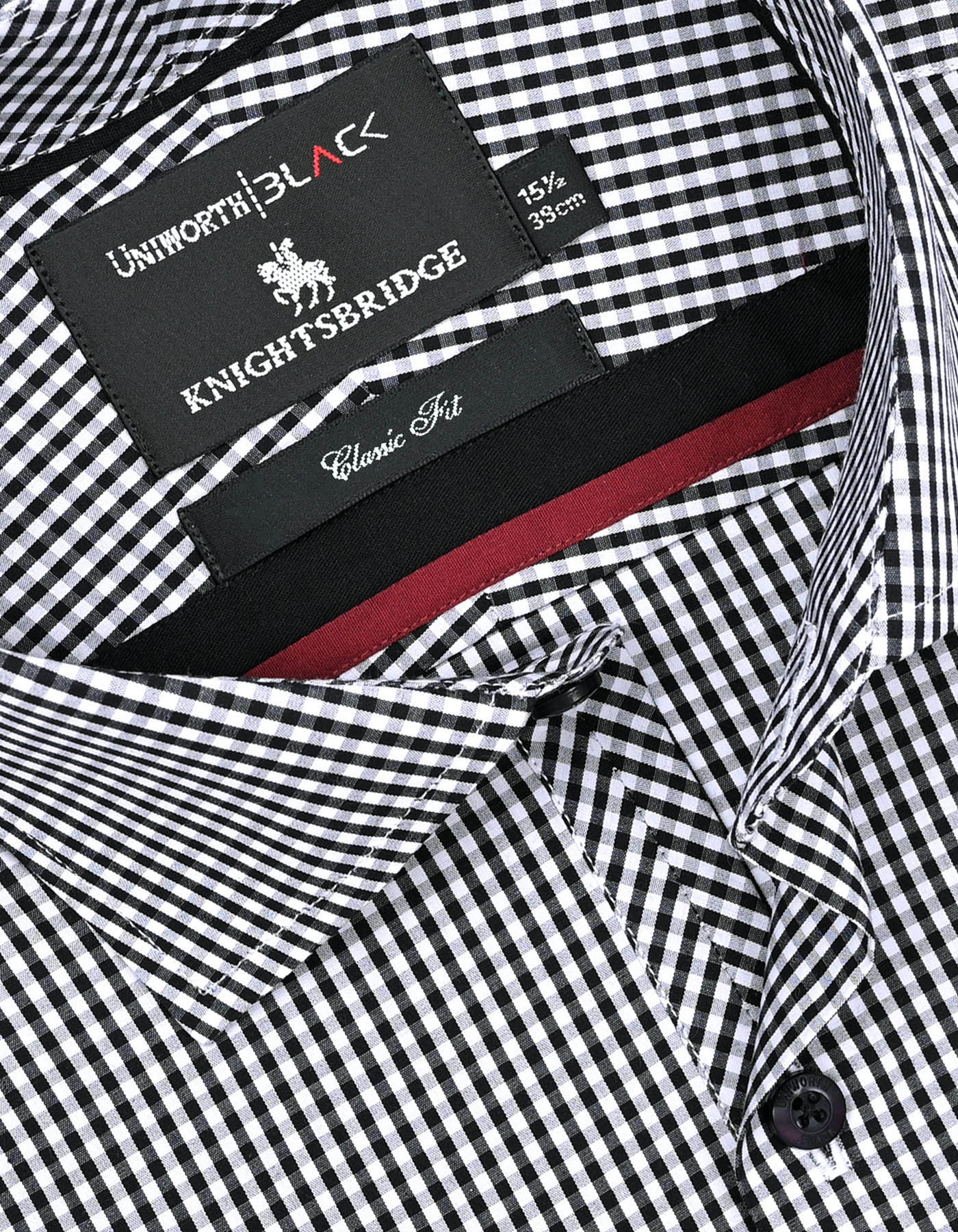 Check White/Black Classic Fit Shirt FS2746-1RF-15