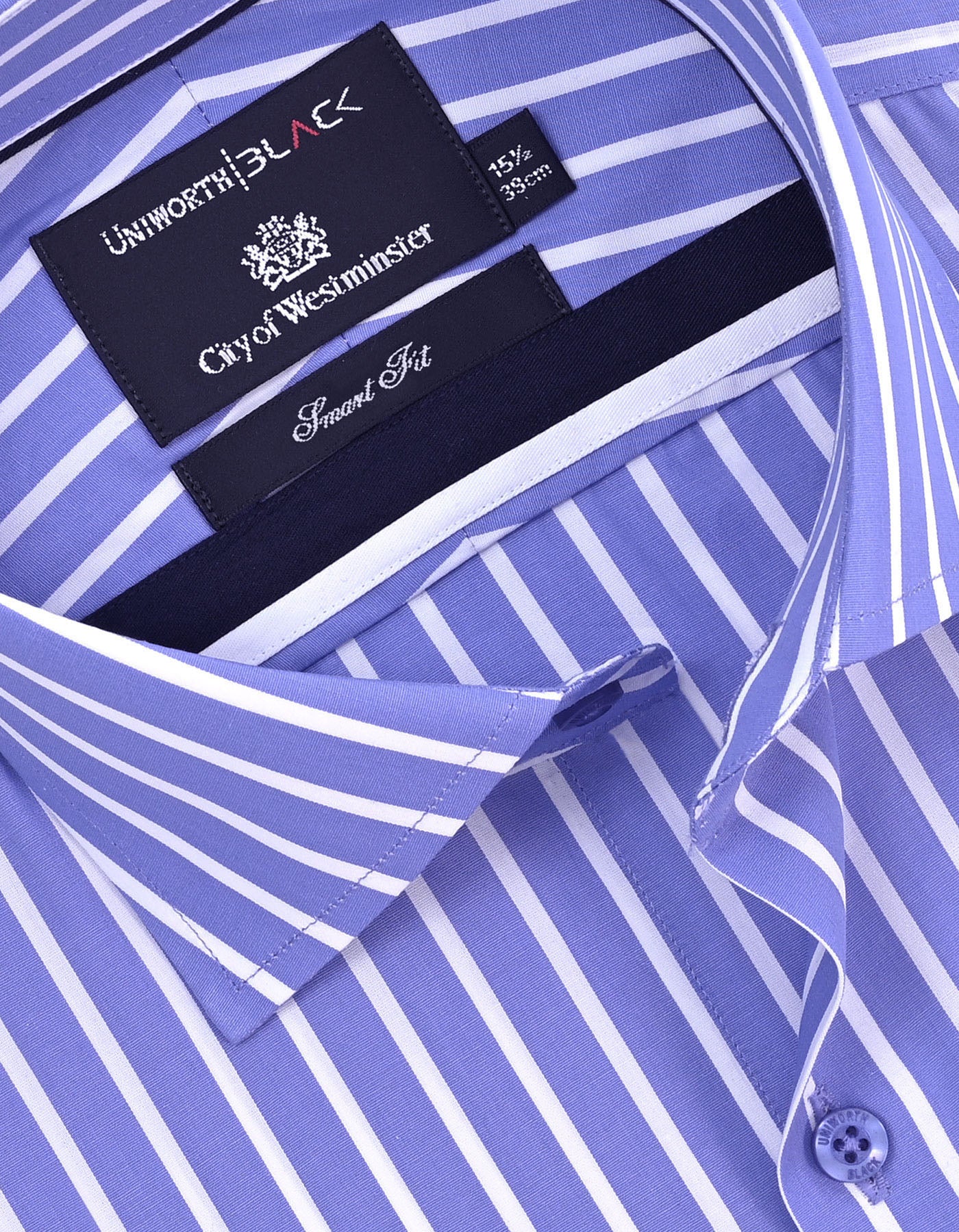 Stripe White/Sky Tailored Smart Fit Shirt FS2746-2SF-15