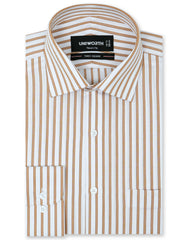 Stripe Mustard Tailored Smart Fit Shirt FS2746-3SF-14.5