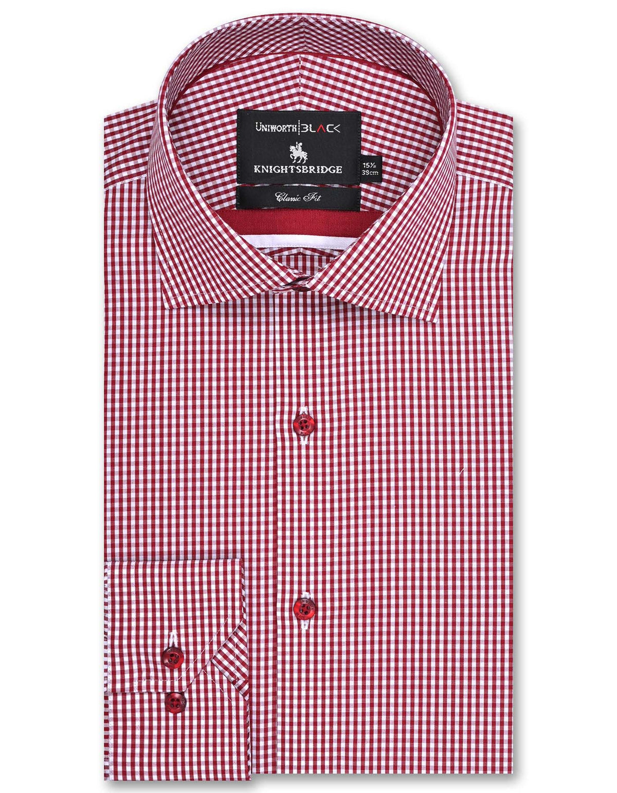 Check White/Red Classic Fit Shirt FS2747-1RF-14.5