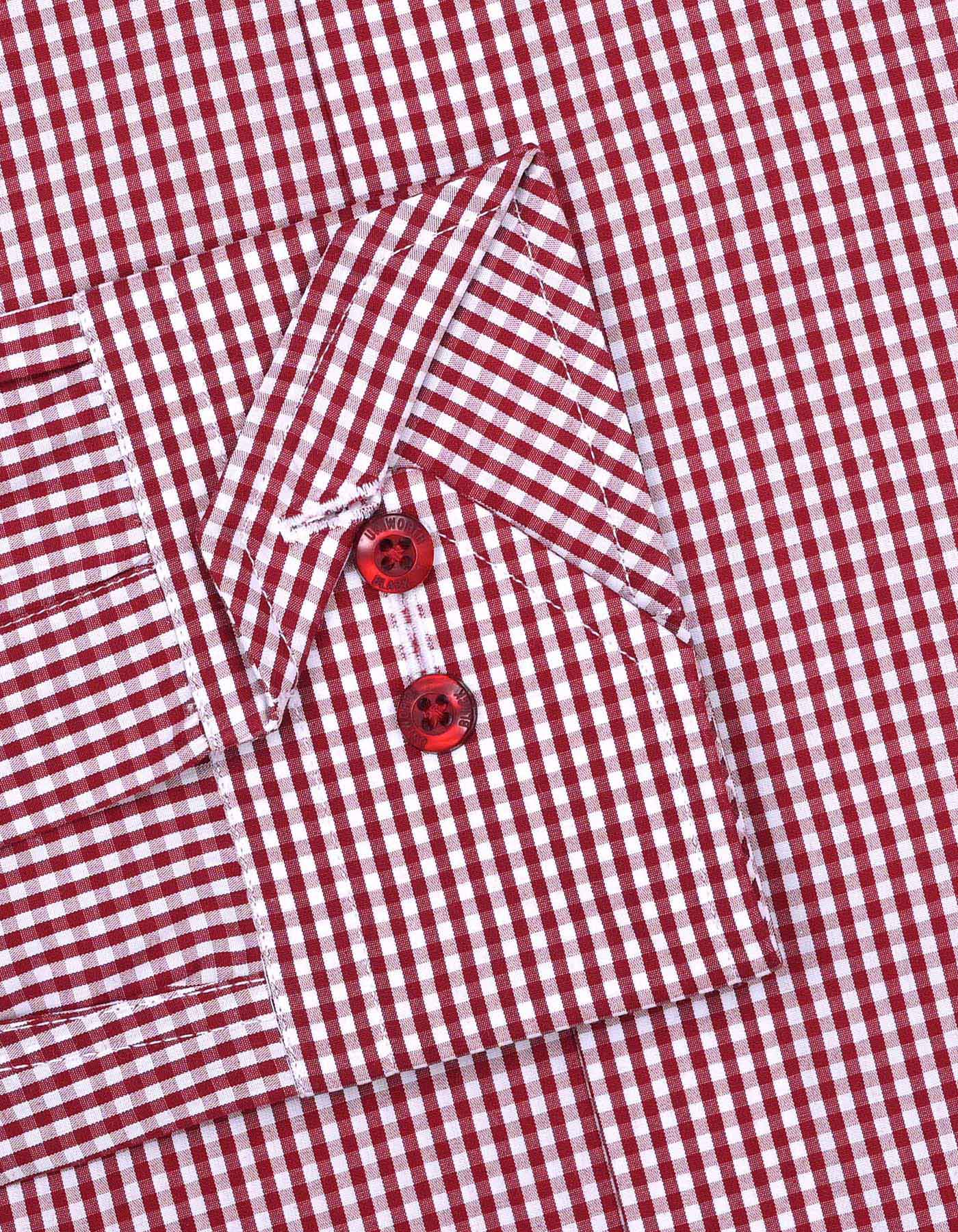 Check White/Red Tailored Smart Fit Shirt FS2747-1SF-15.5