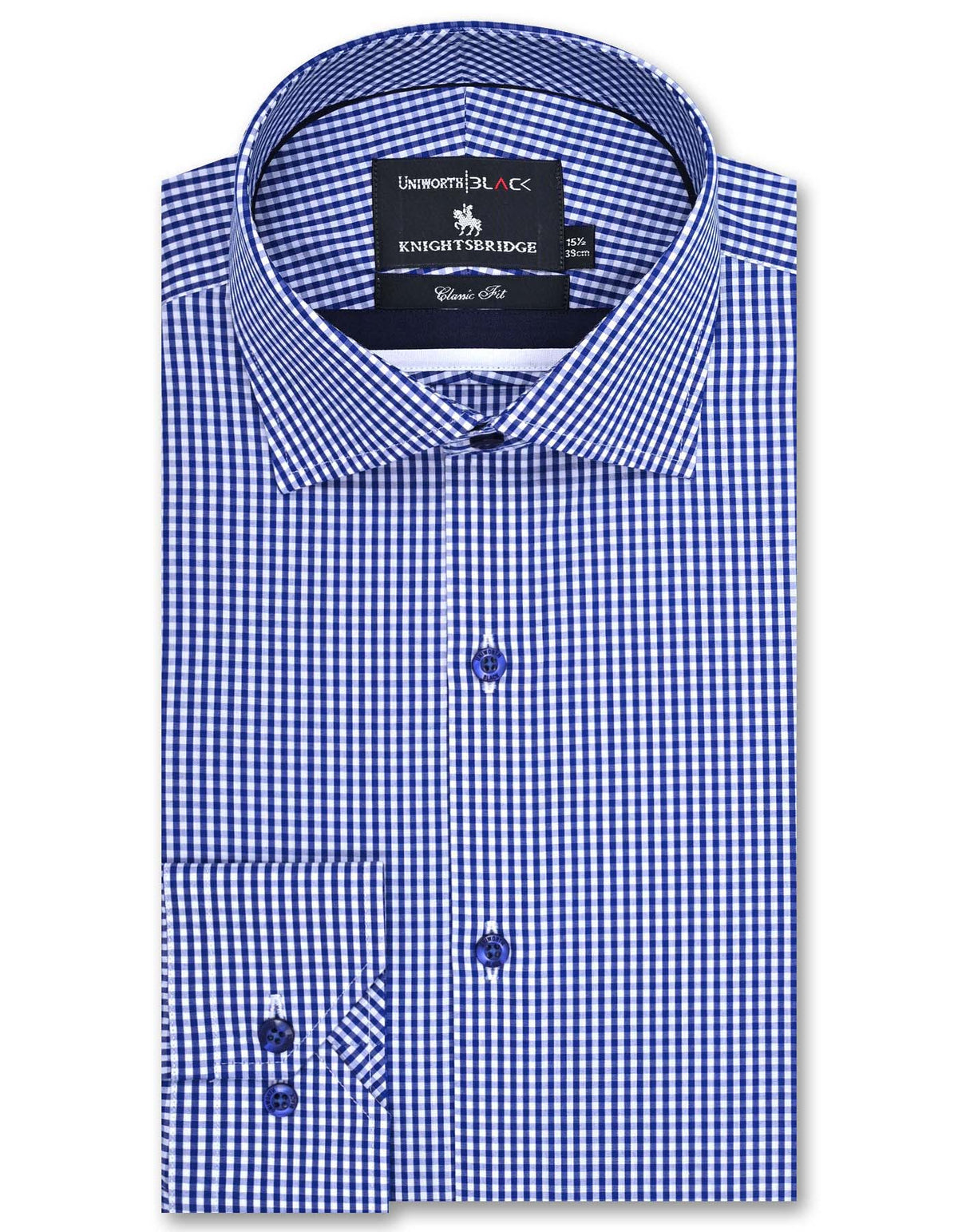 Check White/Blue Classic Fit Shirt FS2748-1RF-14.5