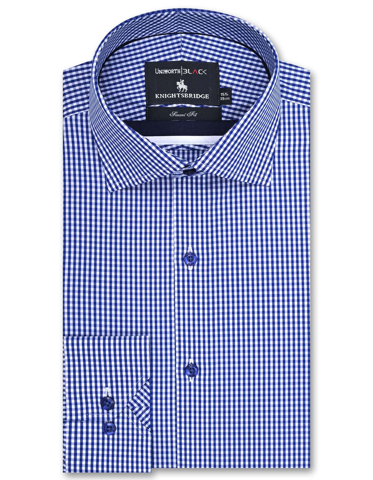 Check White/Blue Tailored Smart Fit Shirt FS2748-1SF-14.5