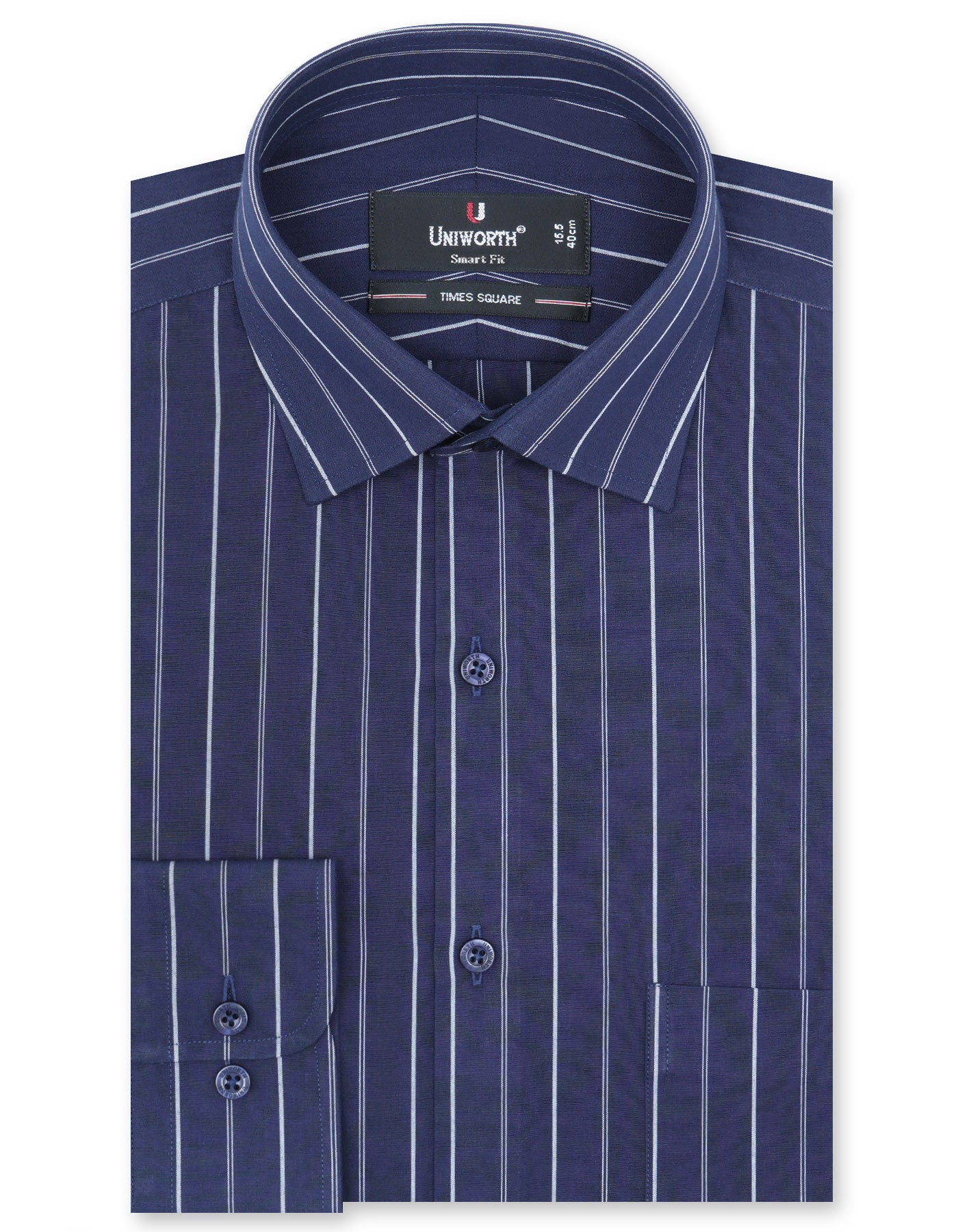 Stripe Navy Smart Fit Shirt FS2748-2SF-14.5