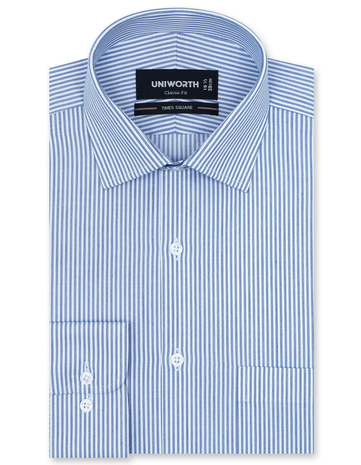 Stripe Navy Classic Fit Shirt FS2751-1RF-14.5