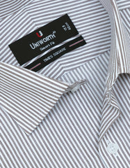 Stripe D Brown Tailored Smart Fit Shirt FS2752SF-15