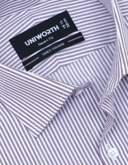 Stripe Maroon Tailored Smart Fit Shirt FS2753SF-15