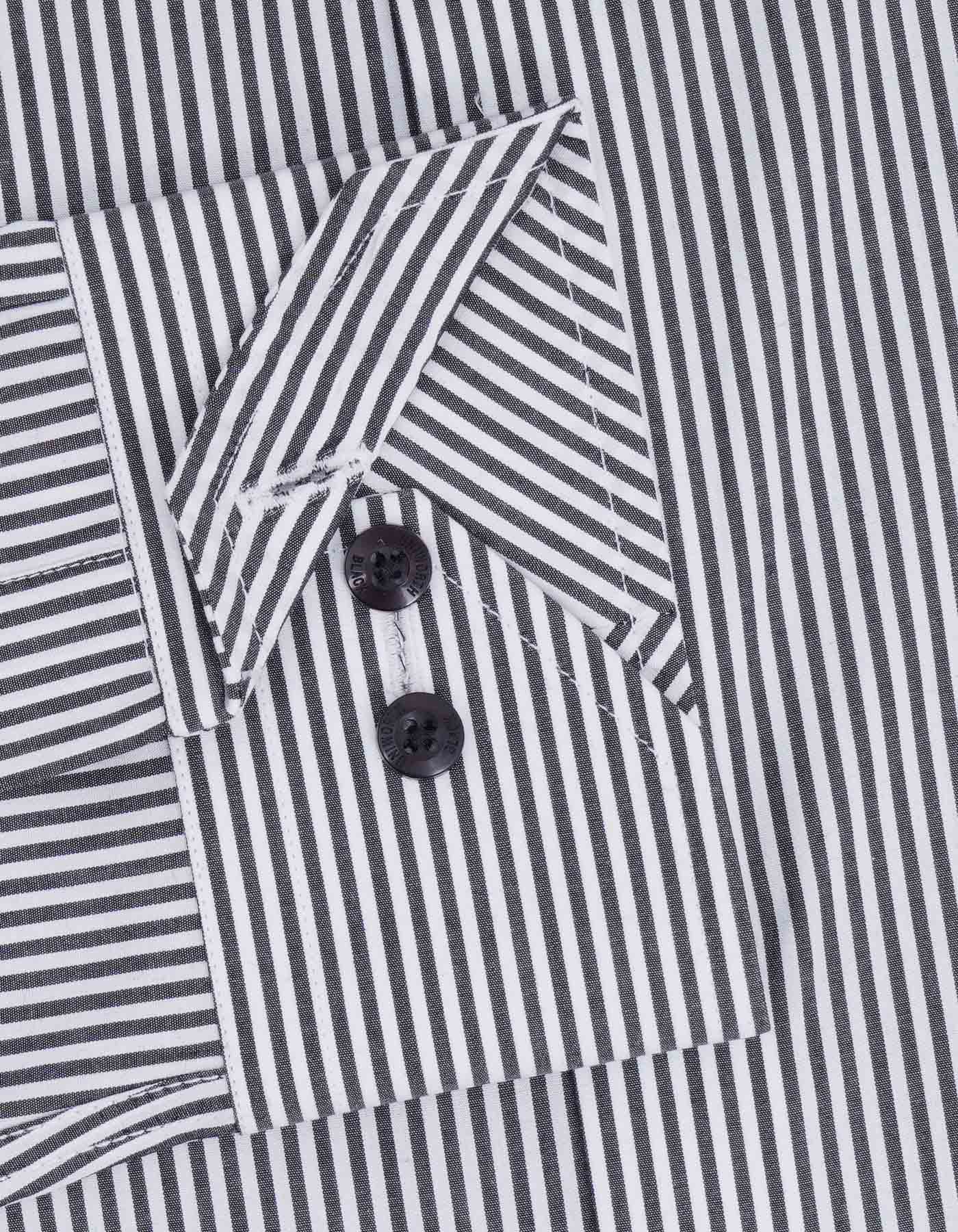 Stripe White/Black Classic Fit Shirt FS2756RF-15.5
