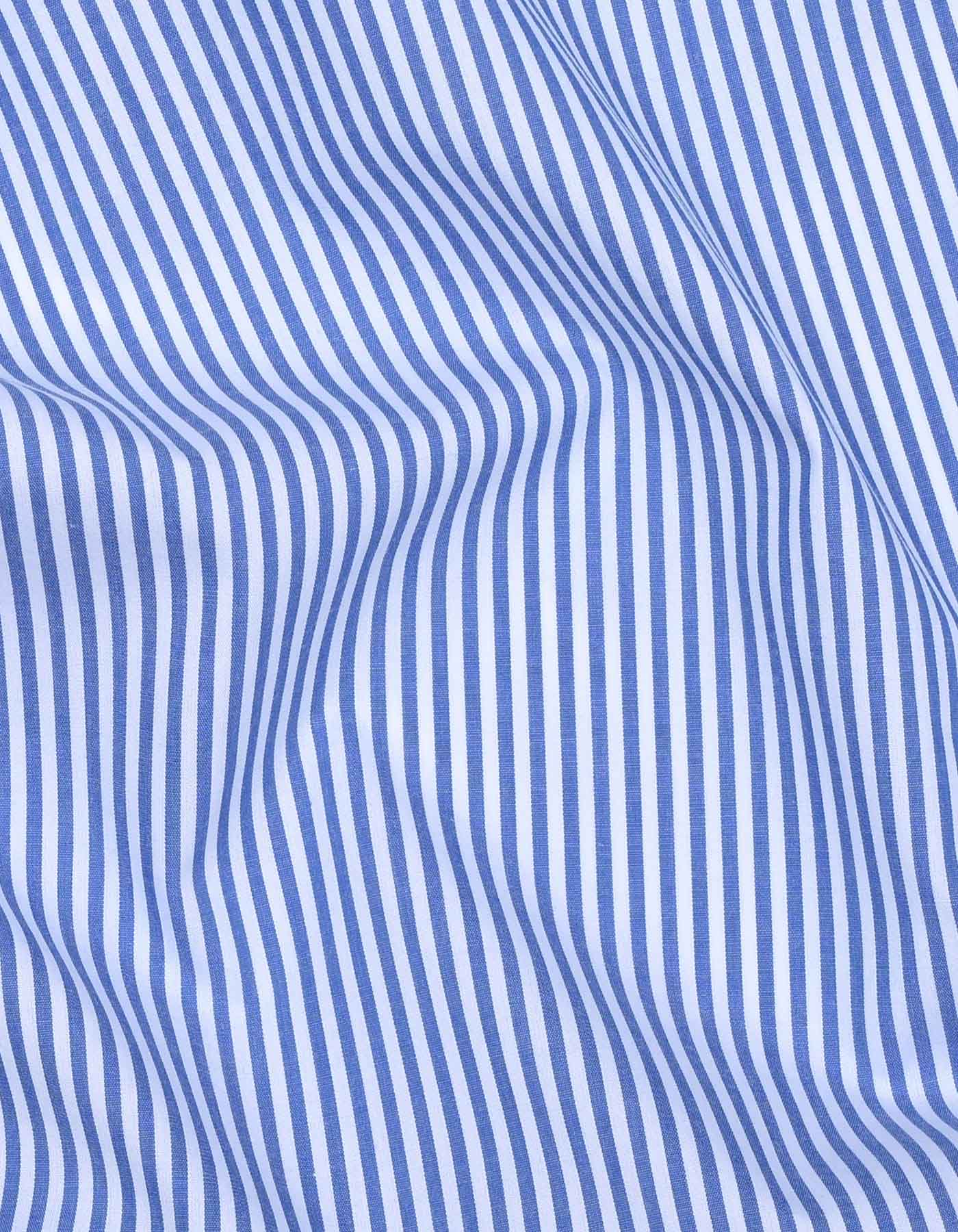 Stripe White/Sky Classic Fit Shirt FS2758-1RF-16