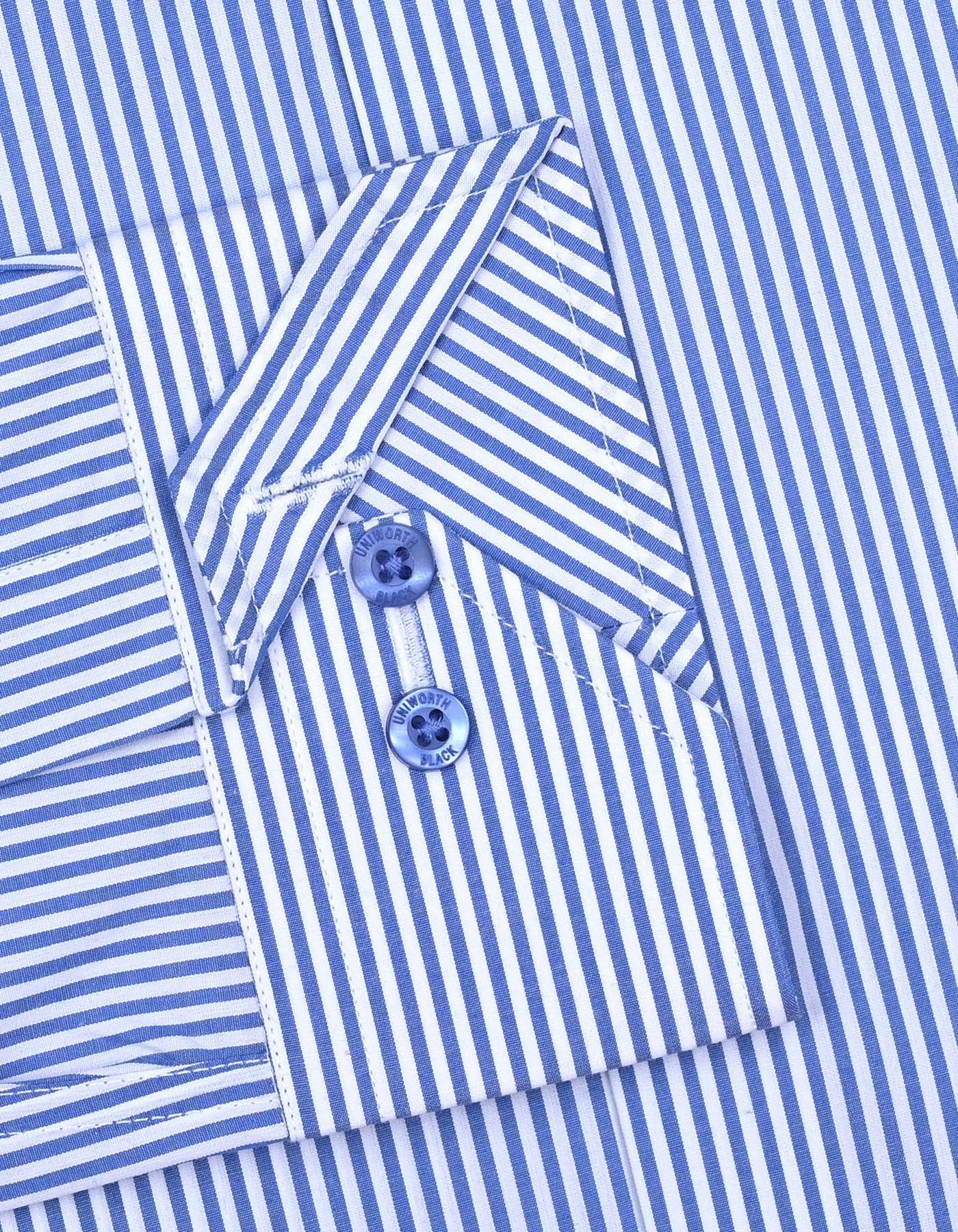 Stripe White/Sky Tailored Smart Fit Shirt FS2758-1SF-15.5