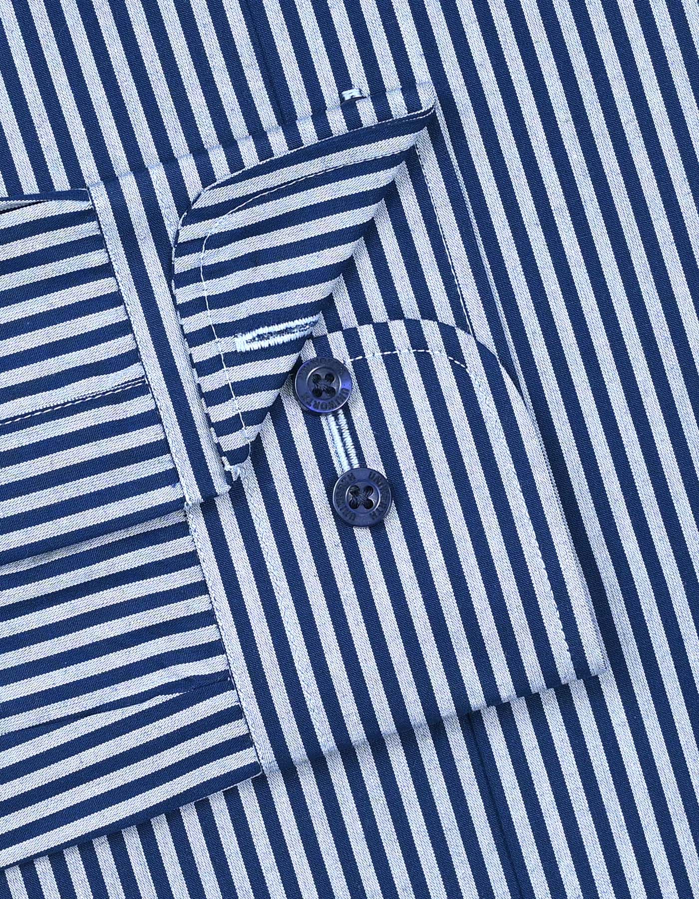 Stripe Navy Tailored Smart Fit Shirt FS2758-2SF-15.5