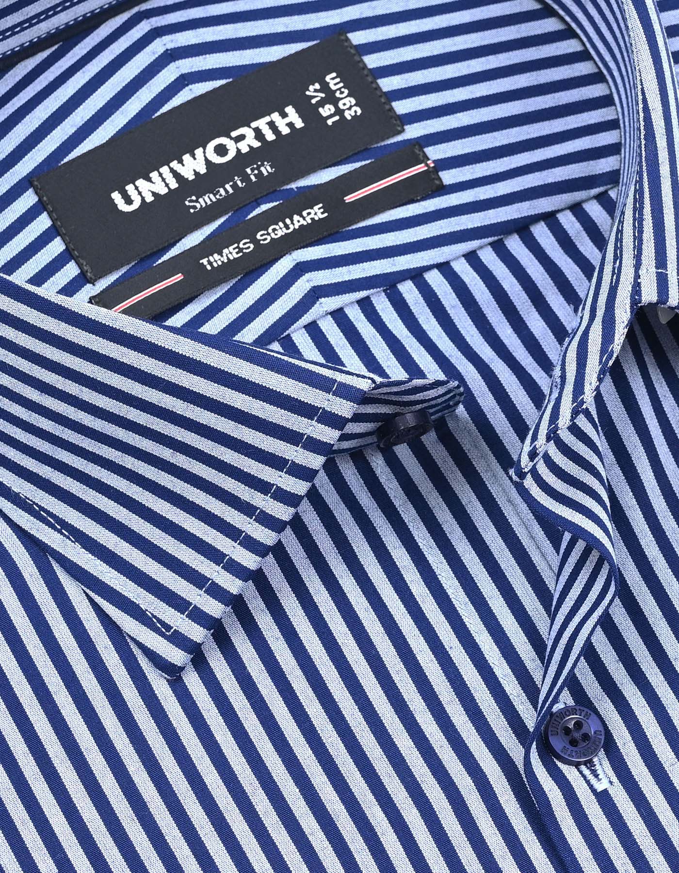 Stripe Navy Tailored Smart Fit Shirt FS2758-2SF-15