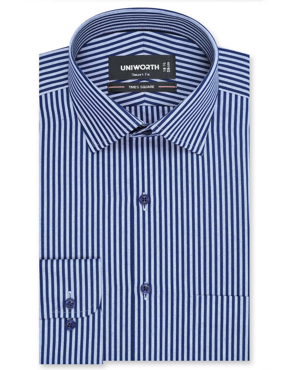 Stripe Navy Tailored Smart Fit Shirt FS2758-2SF-14.5