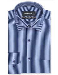 Stripe Navy Tailored Smart Fit Shirt FS2758-2SF-14.5