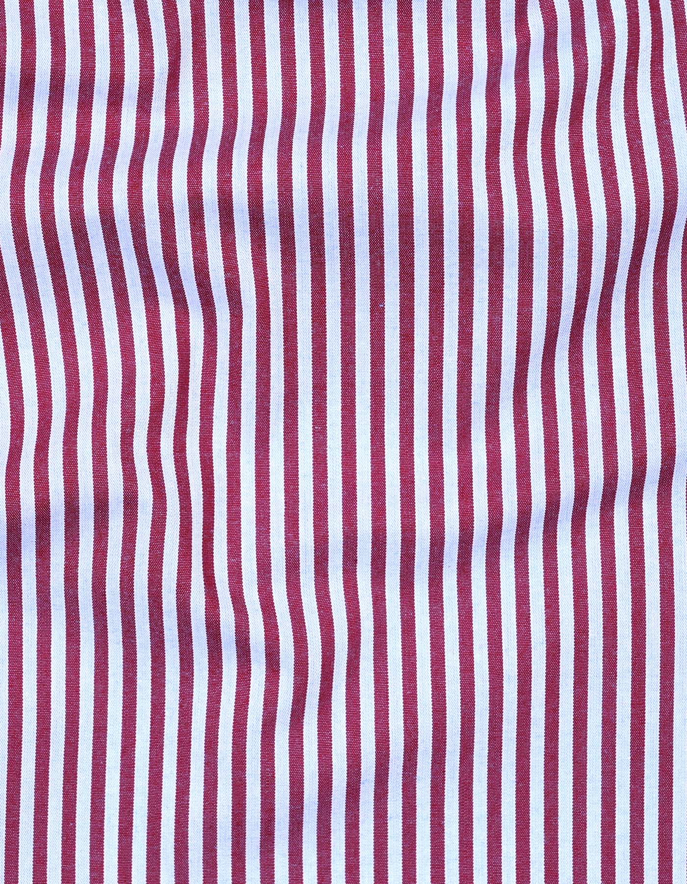 Stripe Maroon Classic Fit Shirt FS2759-1RF-16