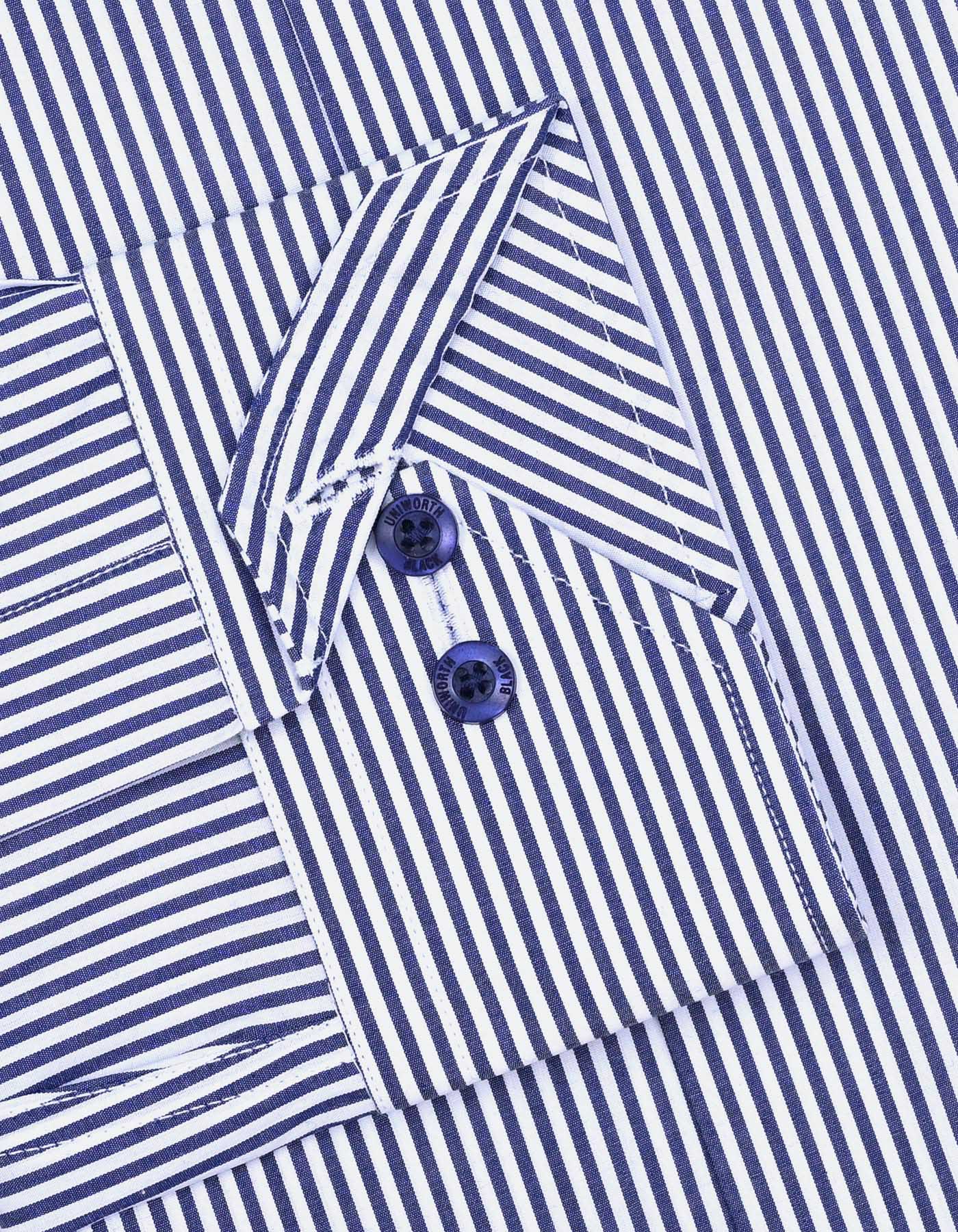 Stripe White/Navy Tailored Smart Fit Shirt FS2759SF-15.5