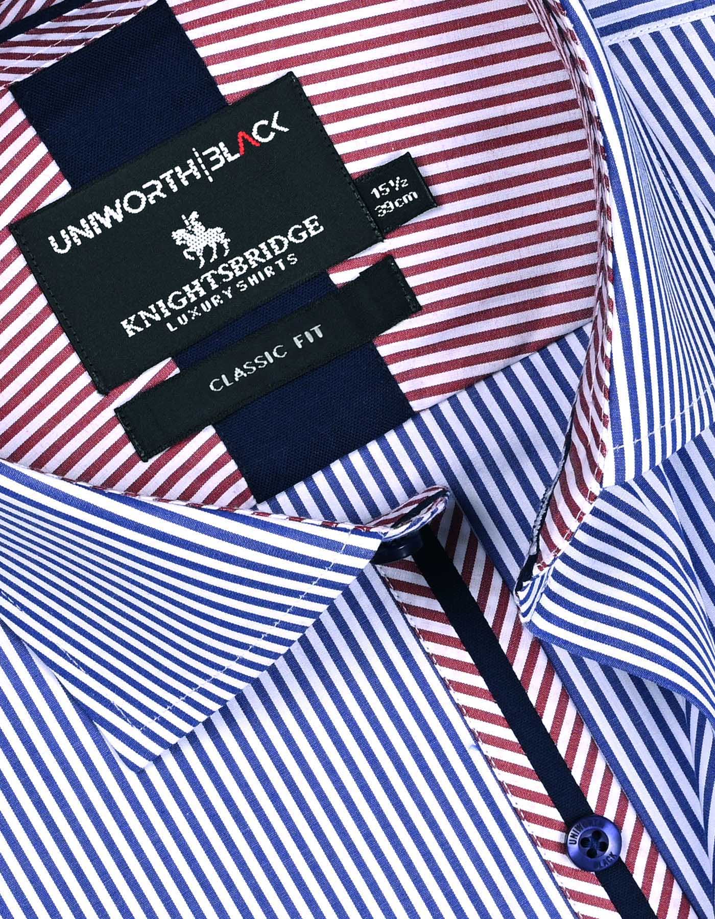 Stripe Blue Classic Fit Shirt FS2760-1RF-15