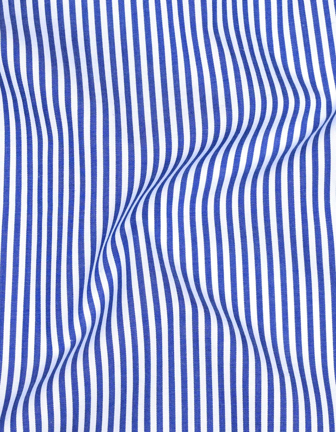 Stripe Blue Tailored Smart Fit Shirt FS2760-1SF-16