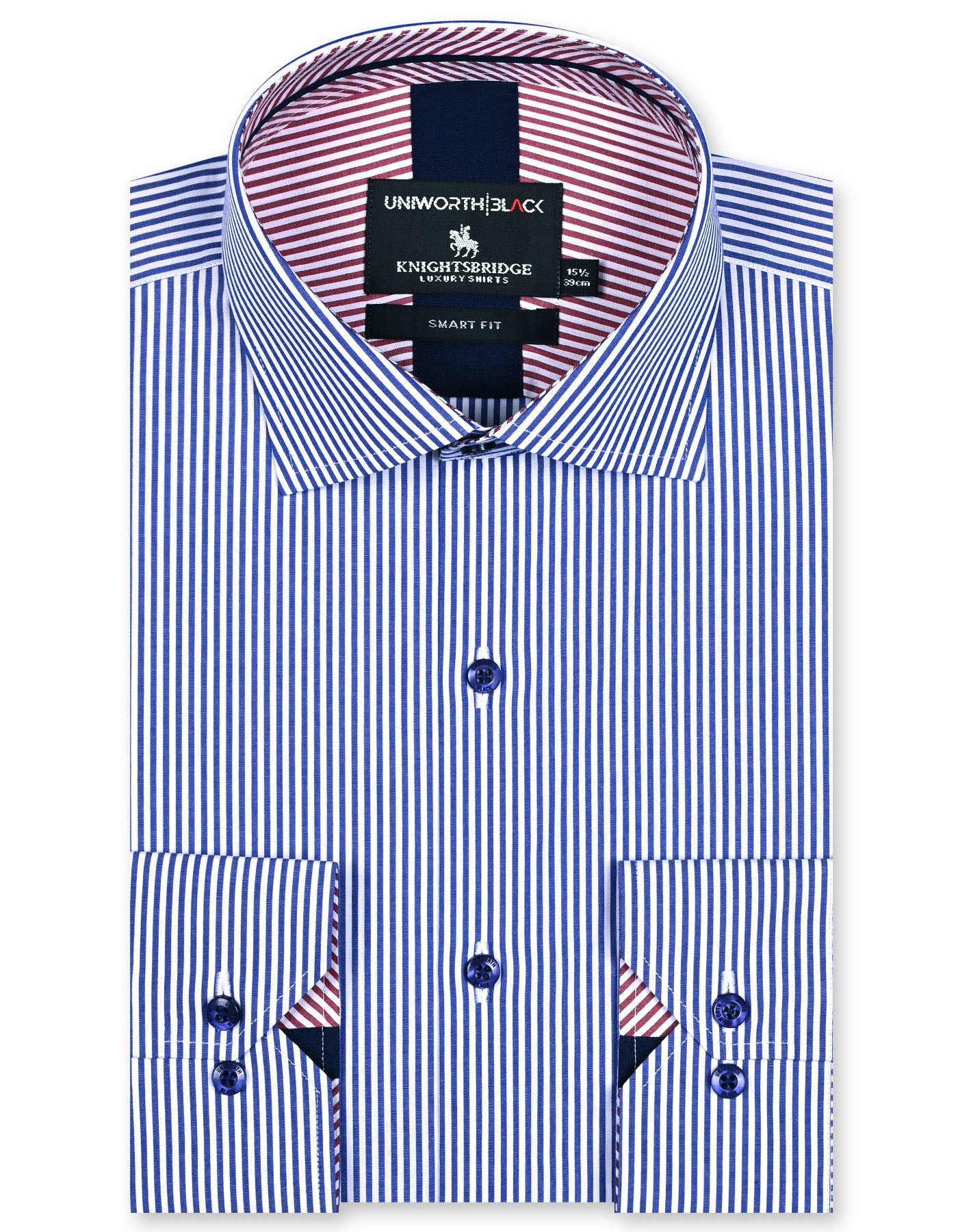 Stripe Blue Tailored Smart Fit Shirt FS2760-1SF-14.5