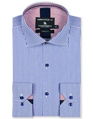 Stripe Blue Tailored Smart Fit Shirt FS2760-1SF-14.5