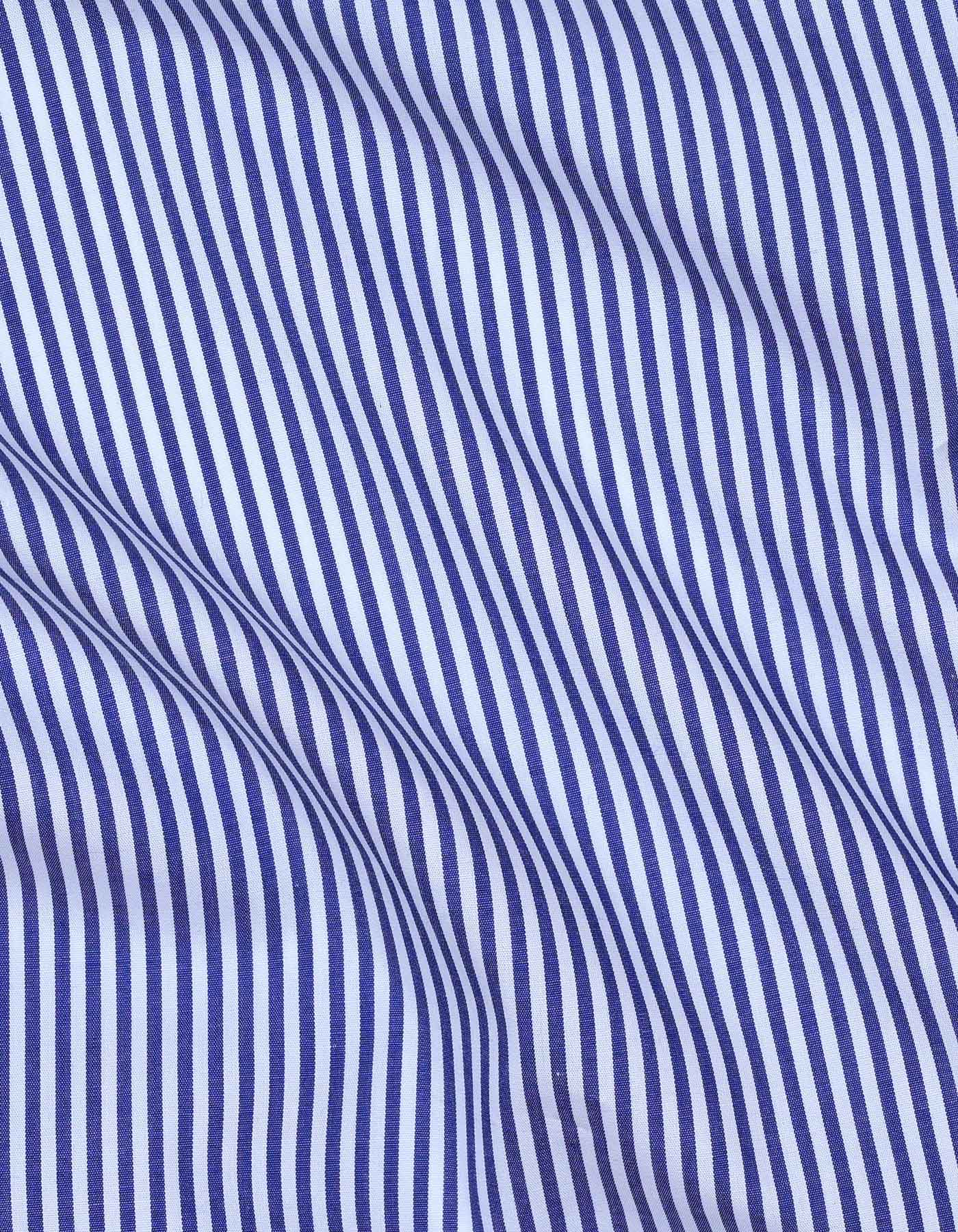 Stripe Blue Tailored Smart Fit Shirt FS2760-3SF-16