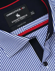 Stripe Blue Tailored Smart Fit Shirt FS2760-3SF-15