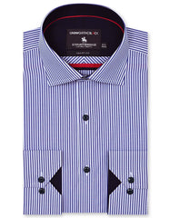 Stripe Blue Tailored Smart Fit Shirt FS2760-3SF-14.5