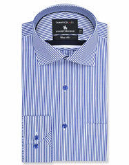 Stripe White/Blue Classic Fit Shirt FS2760RF-14.5