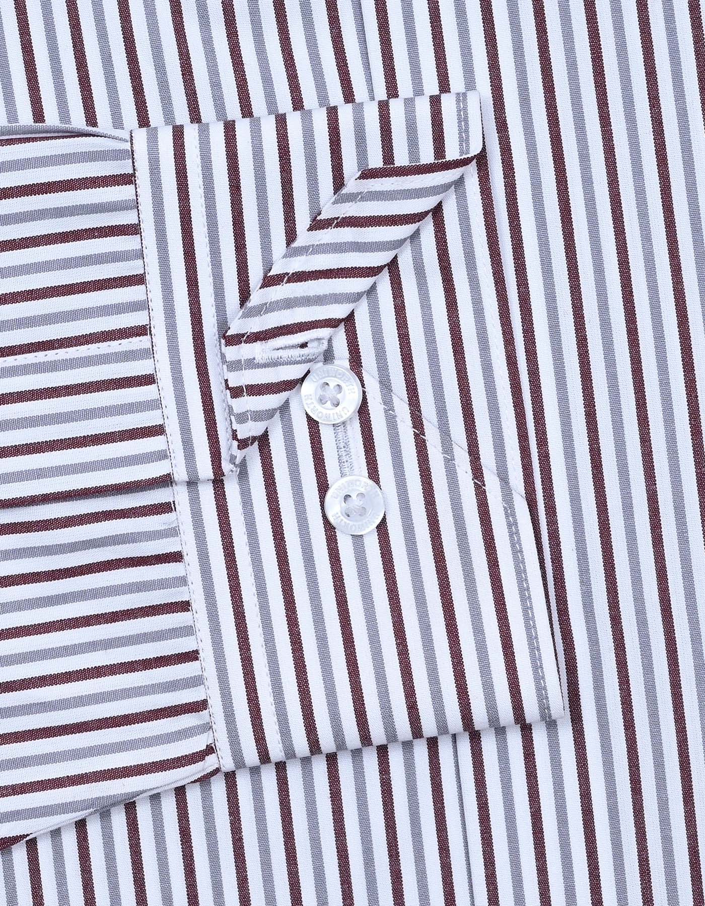 Stripe Maroon Classic Fit Shirt FS2761-2RF-16