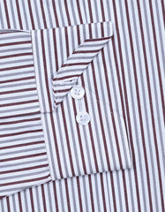 Stripe Maroon Classic Fit Shirt FS2761-2RF-16